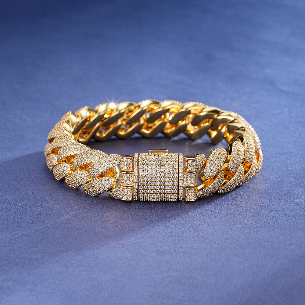 Pulsera Cubana Iced Clasica 14mm