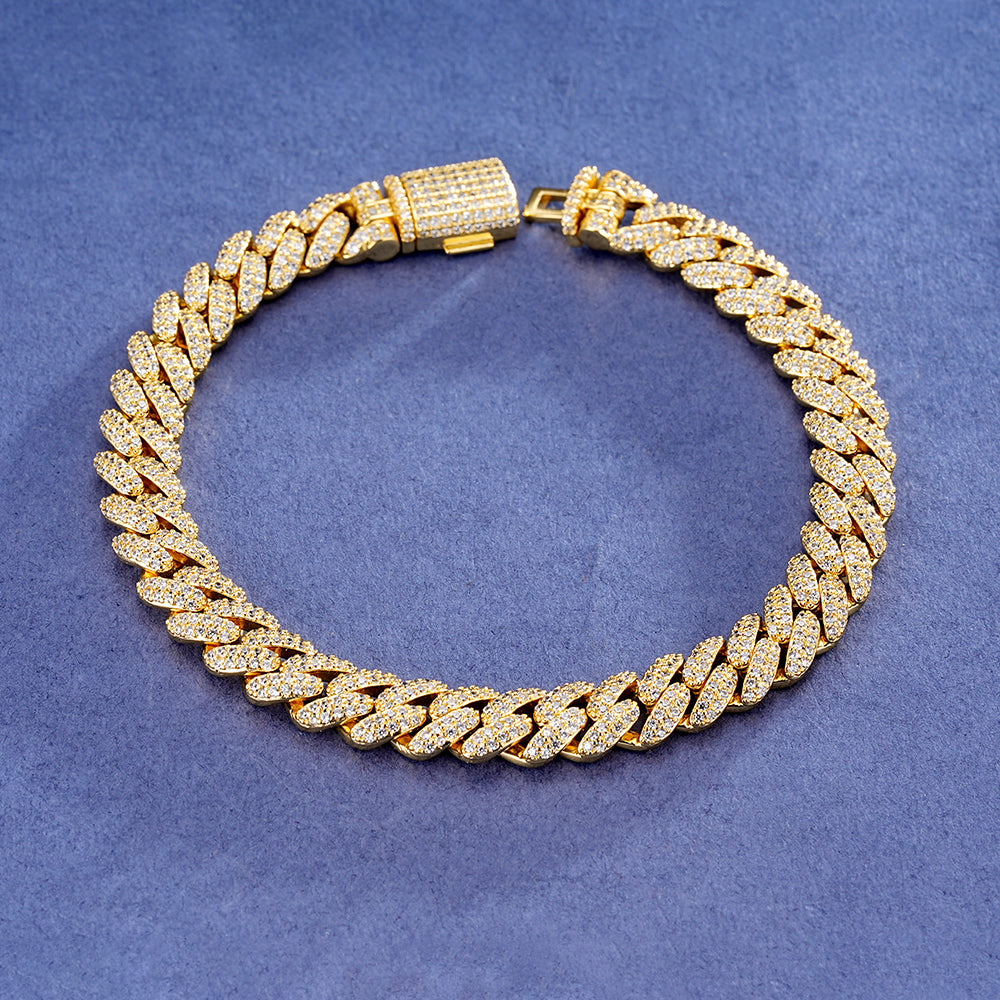 Pulsera Cubana Iced Clasica 8mm