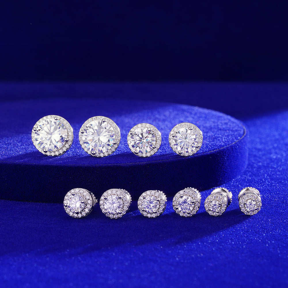 Pantallas Redondas 7mm - 100% Moissanite (Compra 1 y Llévate 1 Gratis)