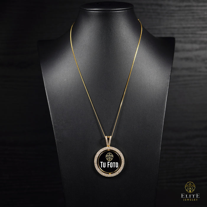 Pendant de Foto Doble Moissanite