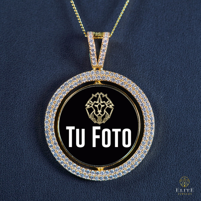 Pendant de Foto Doble Moissanite