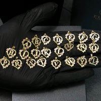 Inicial con Corazón Oro 10K