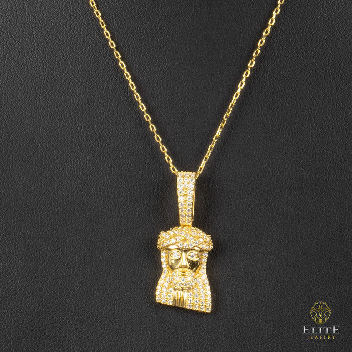 Jesucristo Con Piedras Moissanite + Cadena
