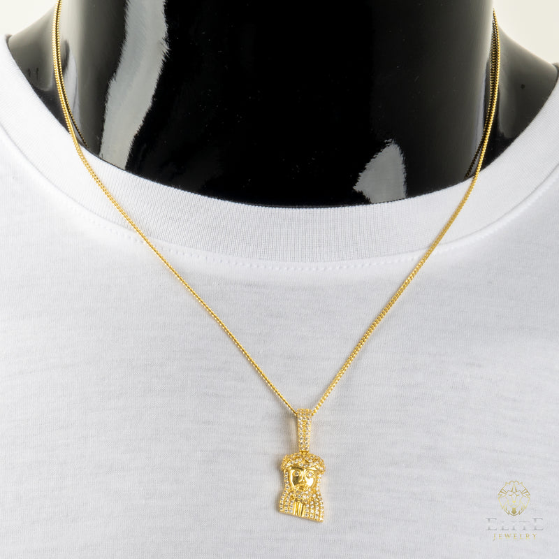 Jesucristo Con Piedras Moissanite + Cadena