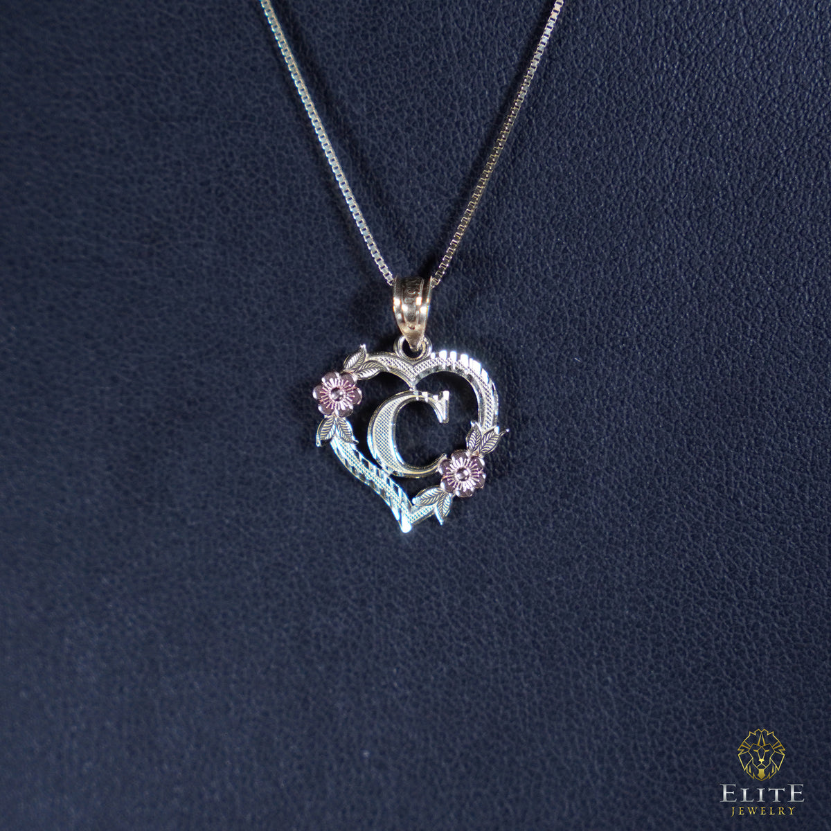 Inicial con Corazón Oro 10K