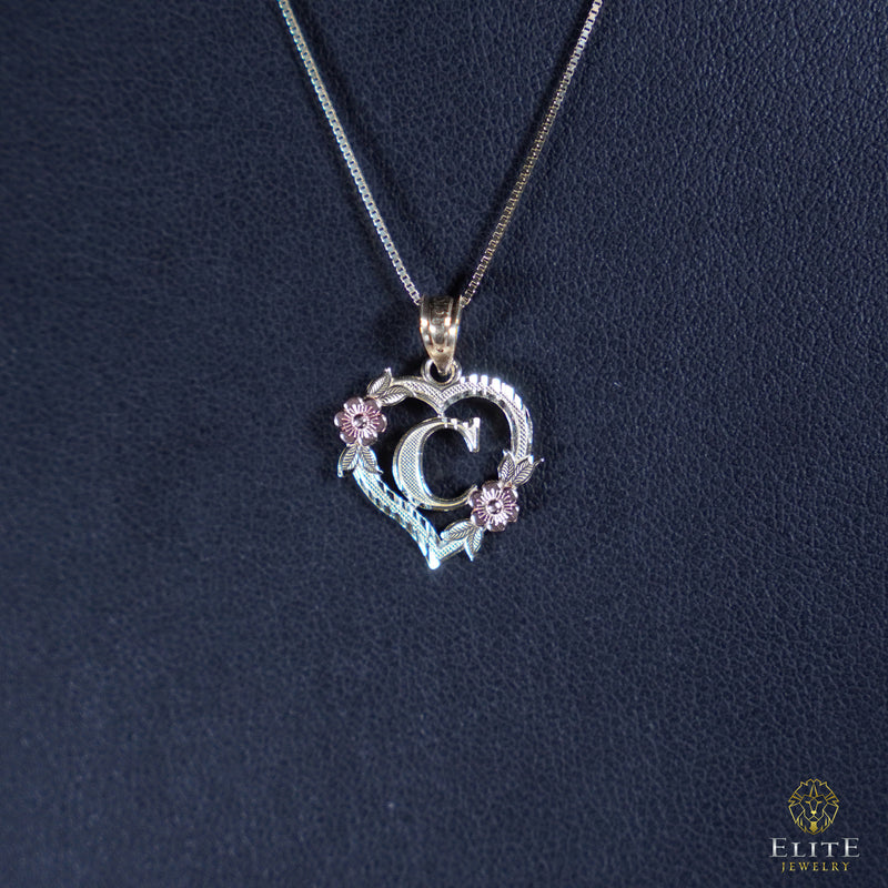 Inicial con Corazón Oro 10K