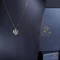 Inicial con Corazón Oro 10K