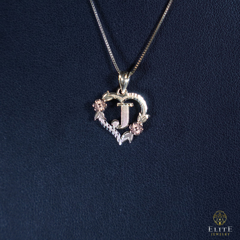 Inicial con Corazón Oro 10K
