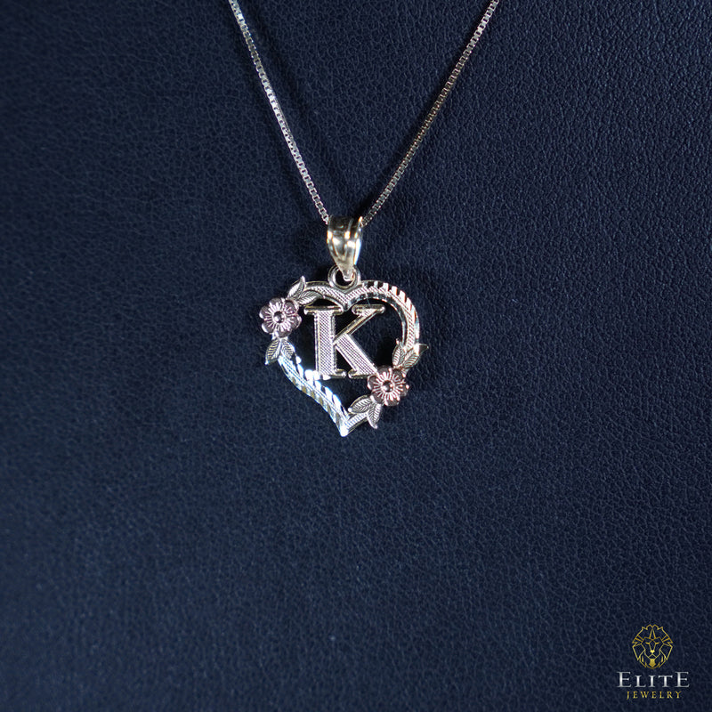 Inicial con Corazón Oro 10K