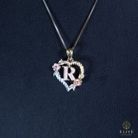 Inicial con Corazón Oro 10K