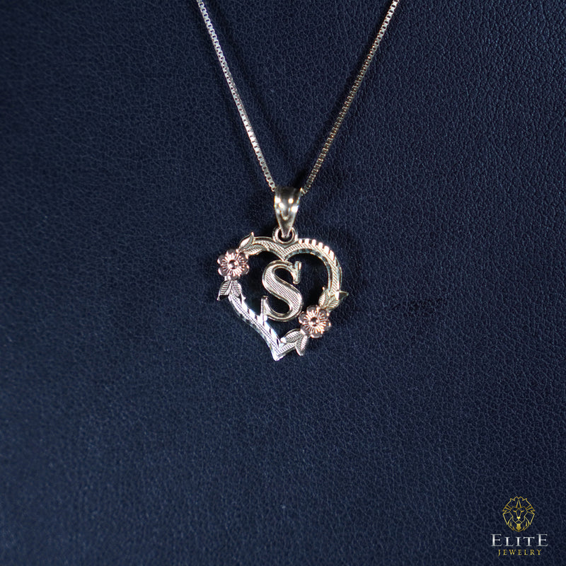 Inicial con Corazón Oro 10K