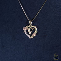 Inicial con Corazón Oro 10K