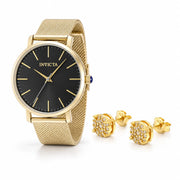 Oferta #140 - Invicta Angel 38mm · Dorado + Pantallas Corona Real · 100% Moissanite · Dorado