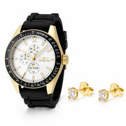 Oferta #141 - Invicta Aviator 45mm · Dorado + Pantallas Dormilonas · 100% Moissanite · Dorado