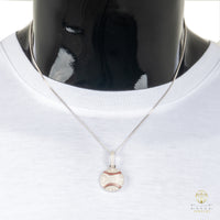 Pelota con Piedras Moissanite + Cadena