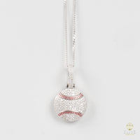 Pelota con Piedras Moissanite + Cadena