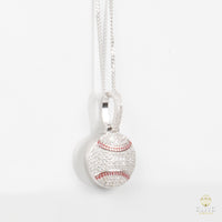 Pelota con Piedras Moissanite + Cadena