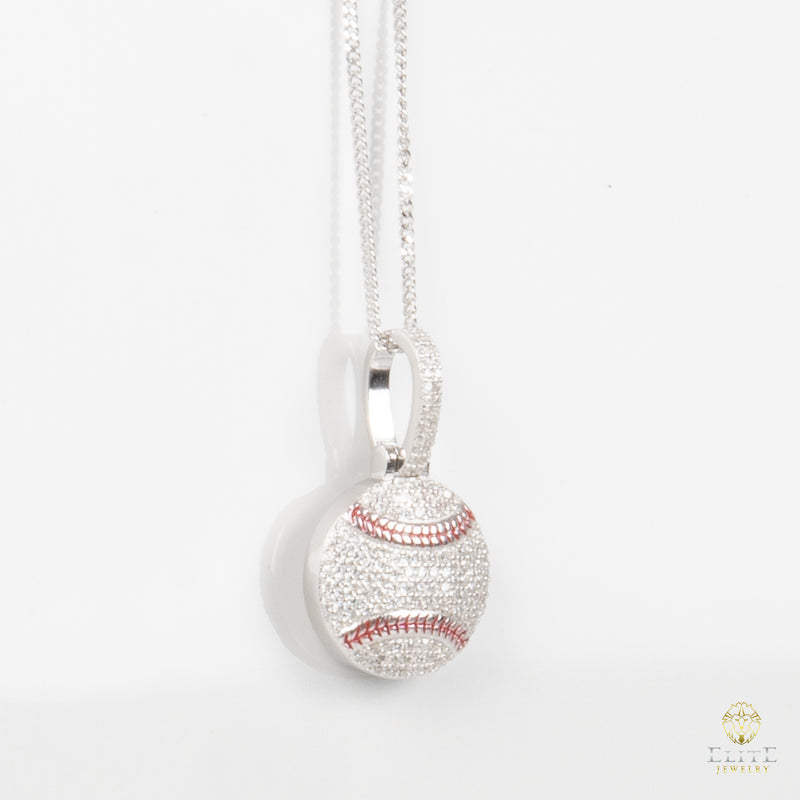 Pelota con Piedras Moissanite + Cadena