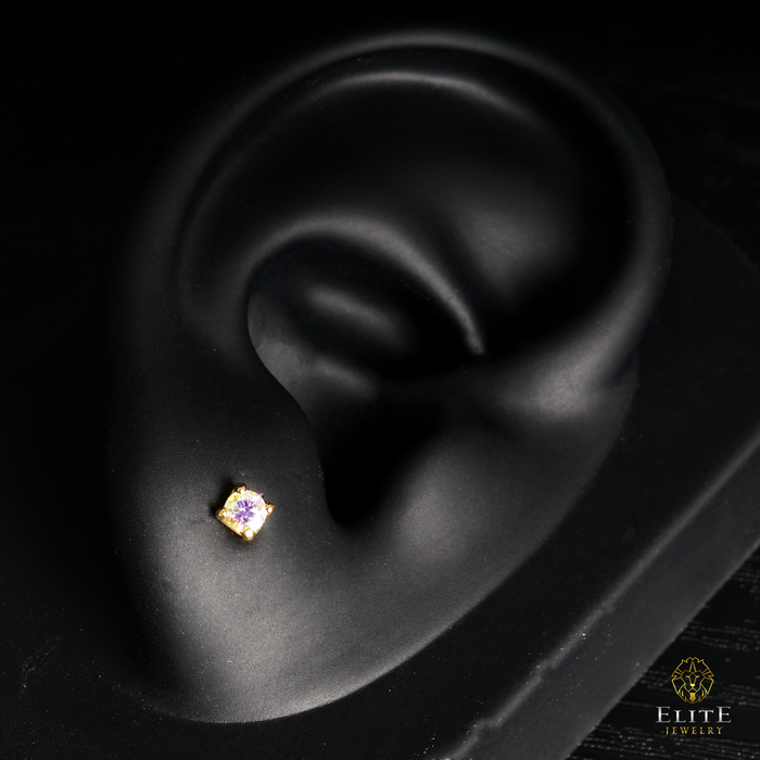 Dormilona Moissanite Arcoiris 3mm (Pequeña)