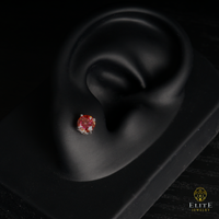 Dormilona Moissanite Rojo 5mm (Grande)