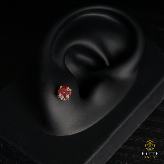Dormilona Moissanite Rojo 5mm (Grande)
