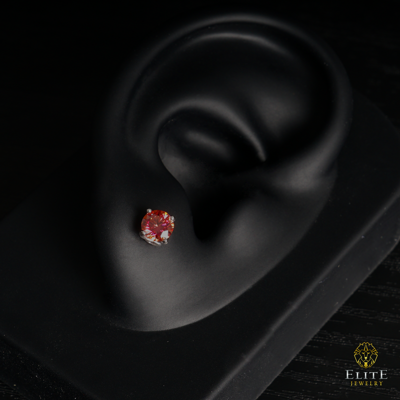 Dormilona Moissanite Rojo 5mm (Grande)