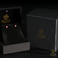 Dormilona Moissanite Rojo 3mm (Pequeña) - Elite Jewelry Store 