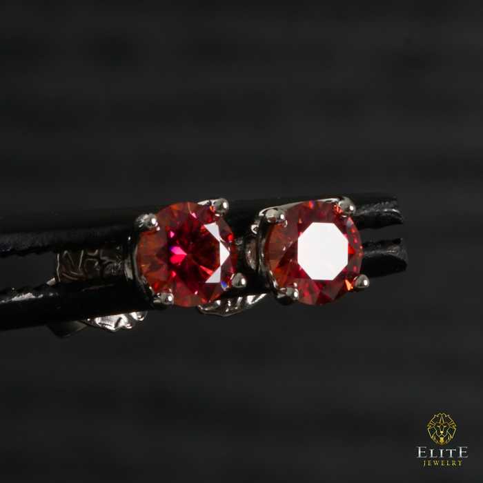 Dormilona Moissanite Rojo 5mm (Grande)
