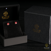 Dormilona Moissanite Rojo 5mm (Grande) - Elite Jewelry Store 