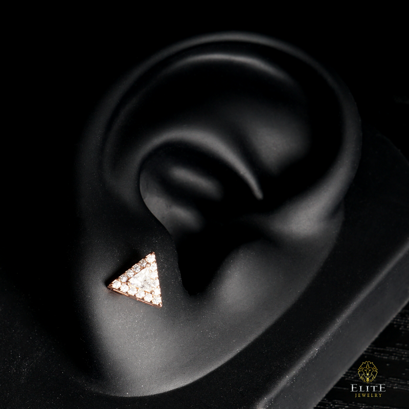 Dormilona Triangular Con Moissanite