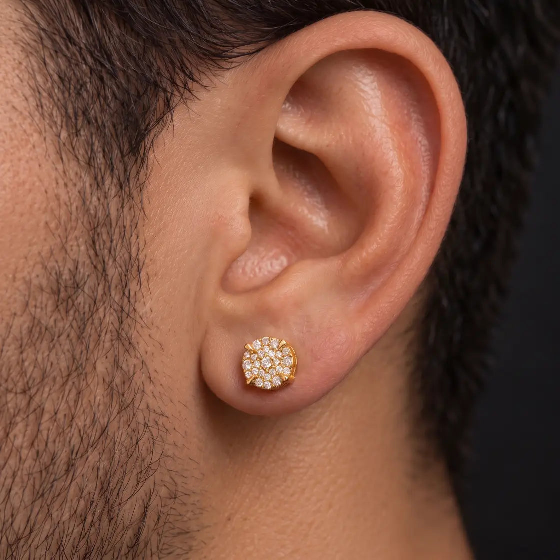 Pantallas Corona Real (6mm) - 100% Moissanite (Dorado)