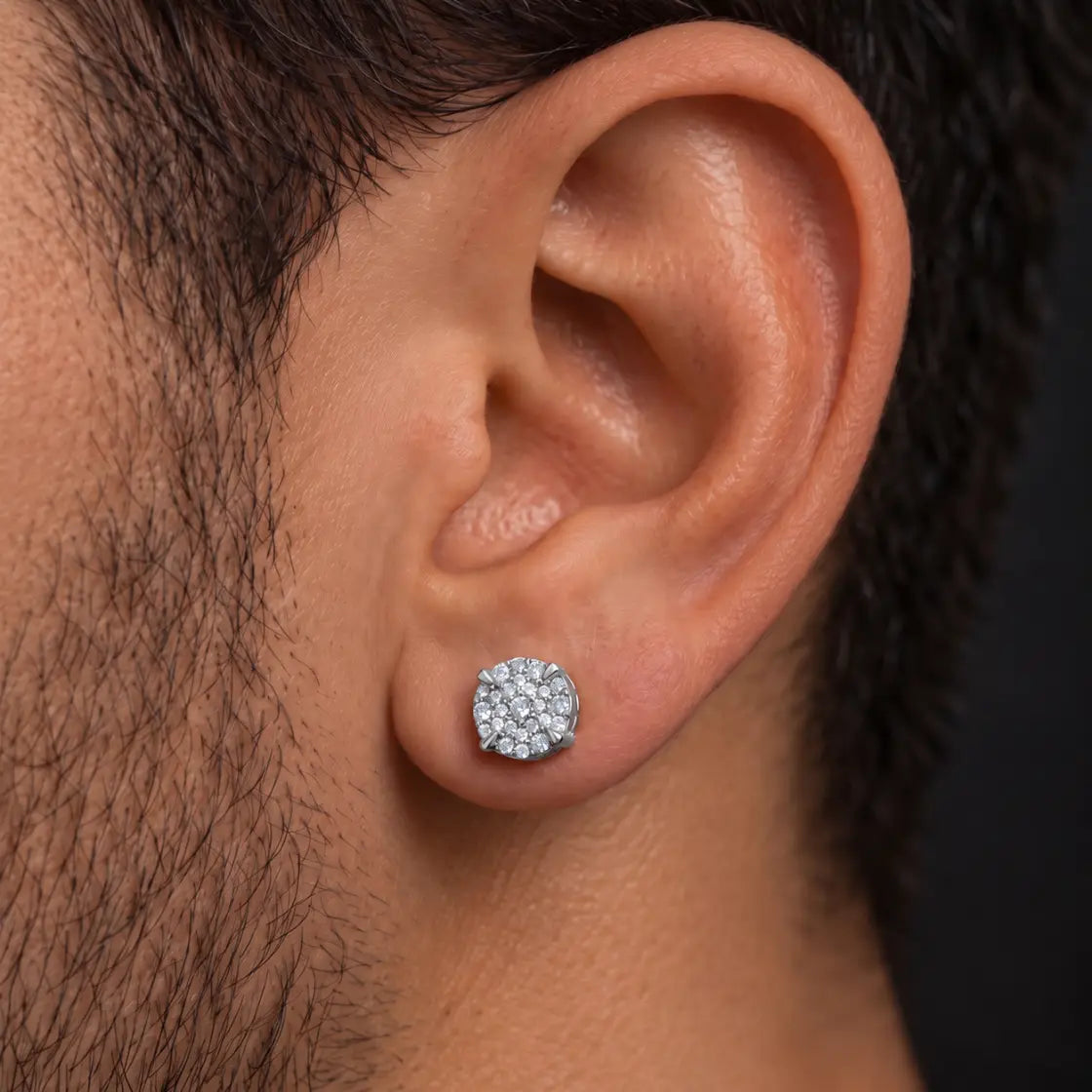 Pantallas Corona Real (6mm) - 100% Moissanite (Plata)