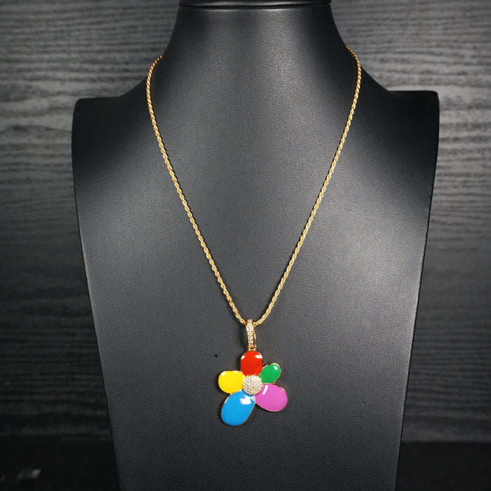 Especial: Flor De Colores Oil Painting + Cadena Soga
