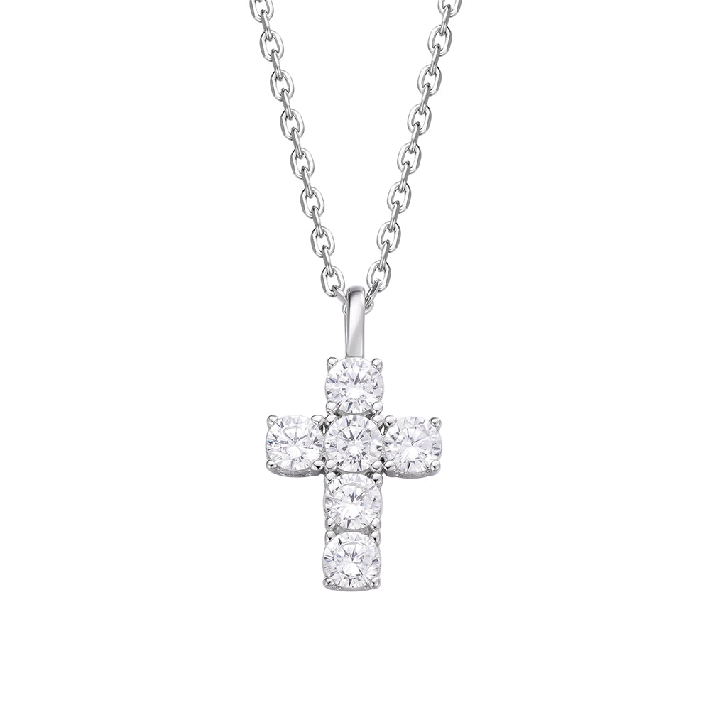 Pendant Cruz Nova 100% Moissanite + Cadena Gratis