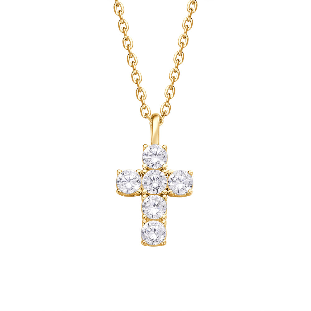 Pendant Cruz Nova 100% Moissanite + Cadena Gratis