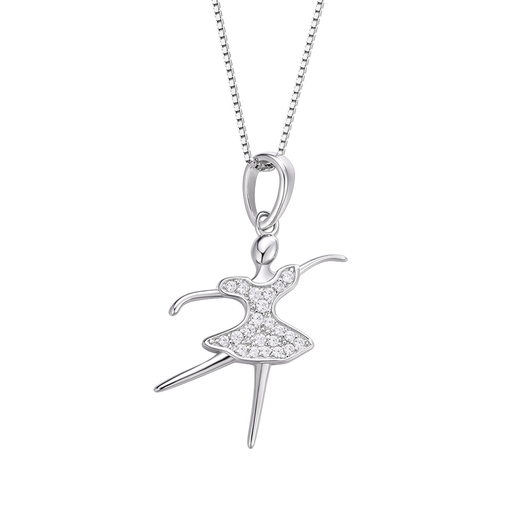 Pendant Bailarina 100% Moissanite + Cadena Gratis