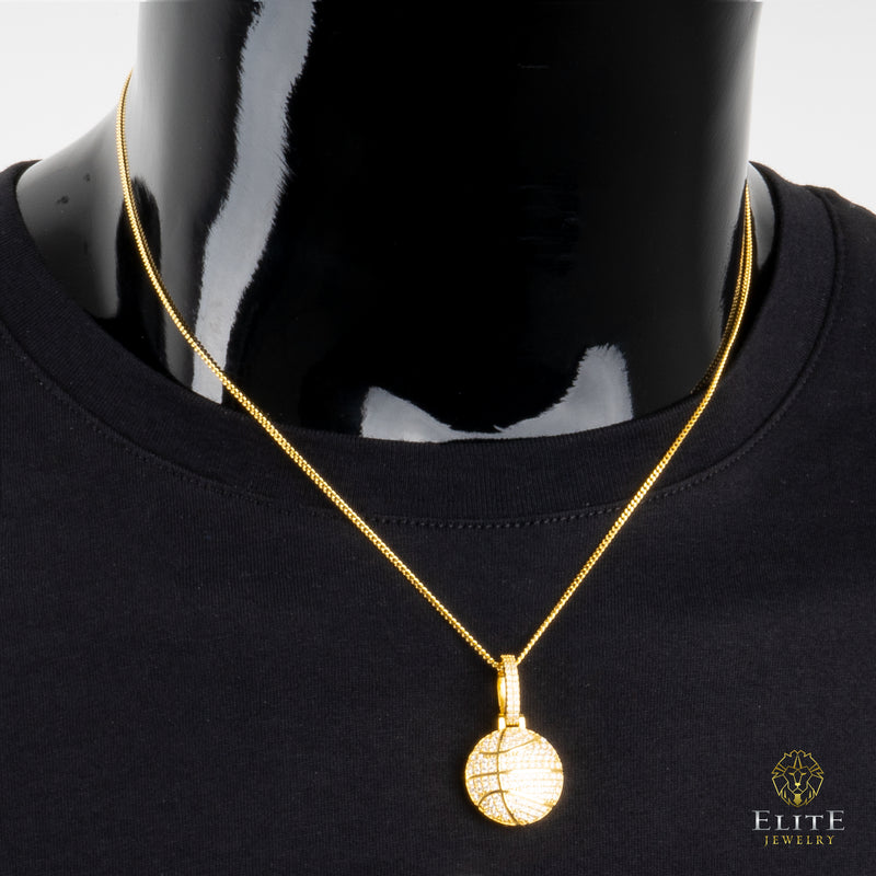 Baloncesto con Piedras Moissanite + Cadena