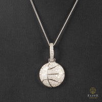 Baloncesto con Piedras Moissanite + Cadena