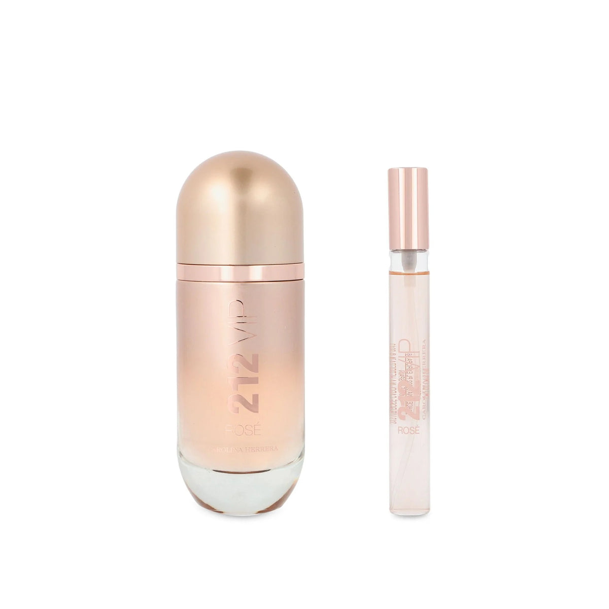 212 Vip Rose by Carolina Herrera, 2 Piece Gift Set for Women with .34 oz Eau De Parfum Spray