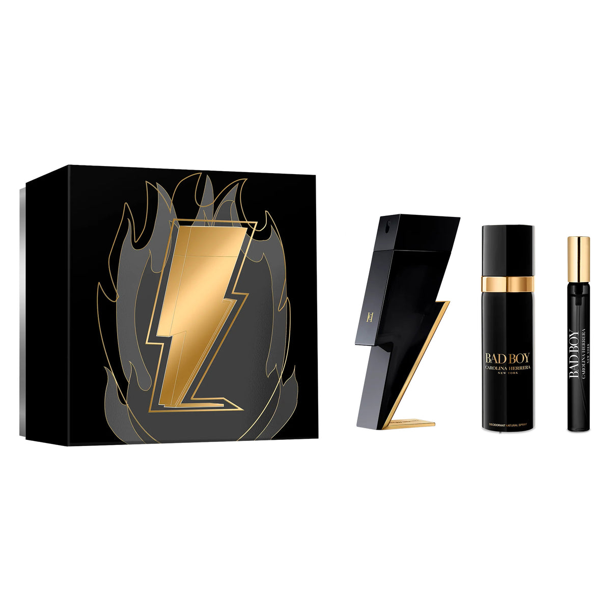 Bad Boy by Carolina Herrera, 3 Piece Gift Set for Men