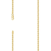 Cadena Soga Hueca 3.5mm (Dorado) (Plata 925)