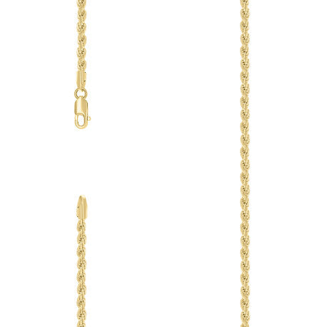 Cadena Soga Hueca 3.5mm (Dorado) (Plata 925)