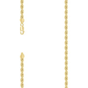 Cadena Soga Hueca 4.8mm (Dorado) (Plata 925)