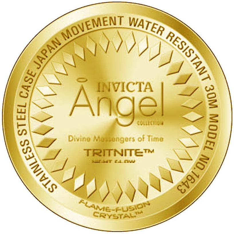 Invicta 38mm Angel Dorado (Compra 2 Relojes y Recibe 1 Perfume Lattafa Mini Gratis)