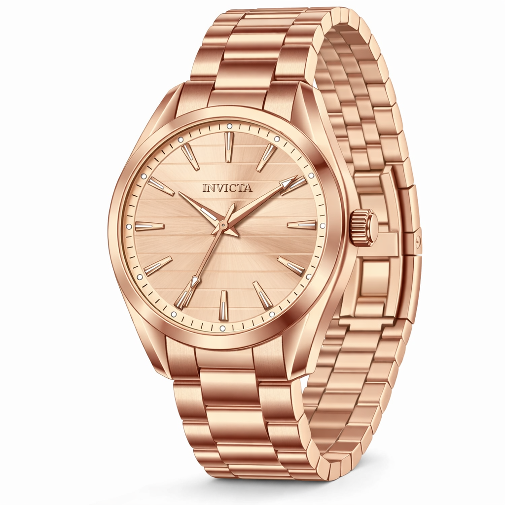 Invicta 42mm Celestial Oro Rosado (Compra 2 Relojes y Recibe 1 Perfume Lattafa Mini Gratis)