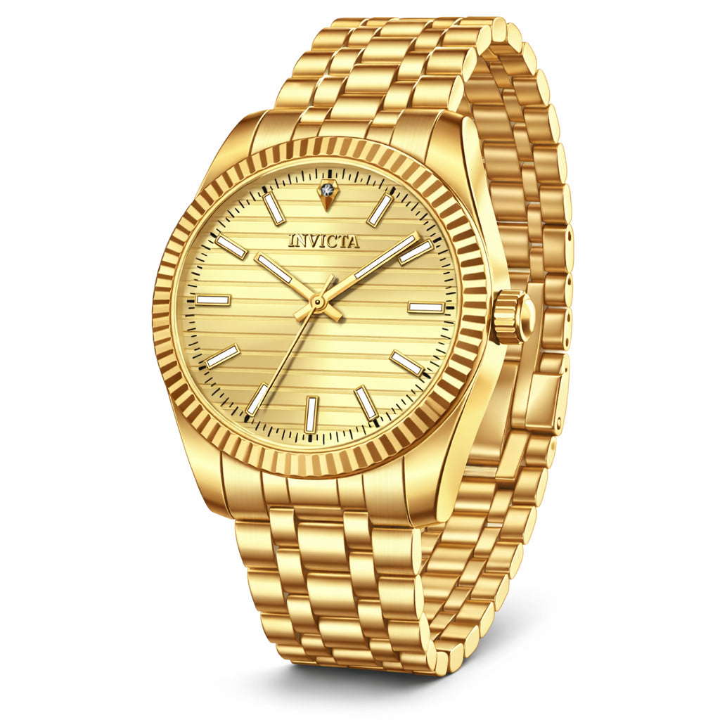 Invicta 36mm Celestial Dorado (Compra 2 Relojes y Recibe 1 Perfume Lattafa Mini Gratis)