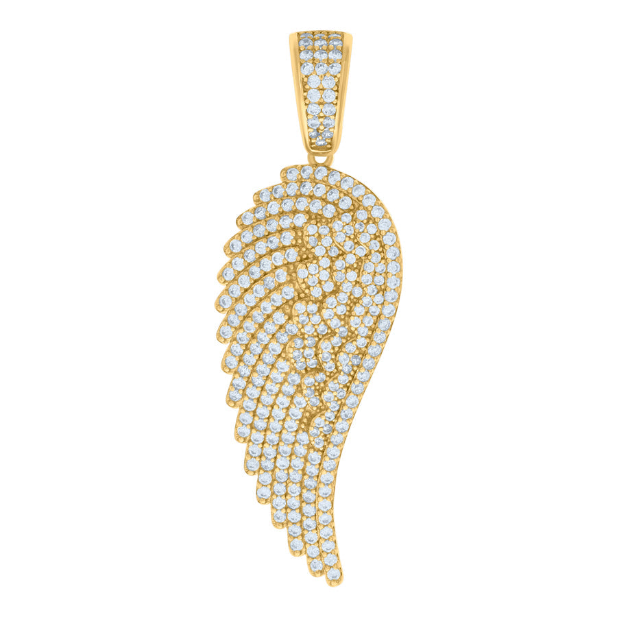 Pendant Ala de Ángel Pavé (Dorado) (Plata 925)