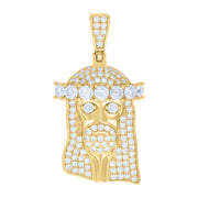 Pendant Rostro de Jesús Corona Redonda (Dorado) (Plata 925)