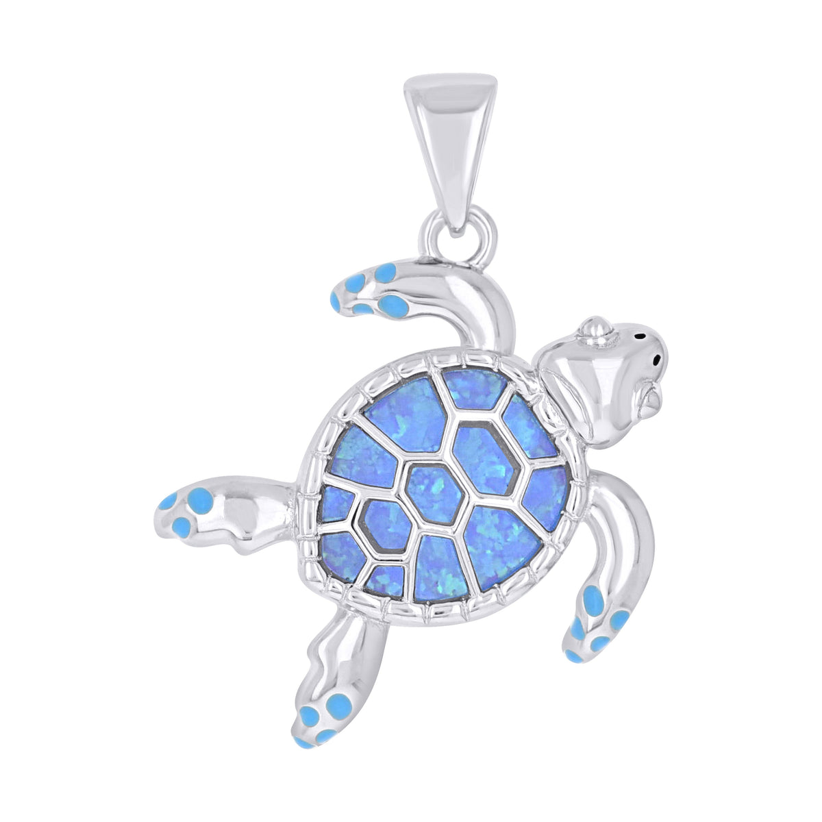 Pendant Tortuga Mosaico con Ópalo (Plata) (Plata 925)