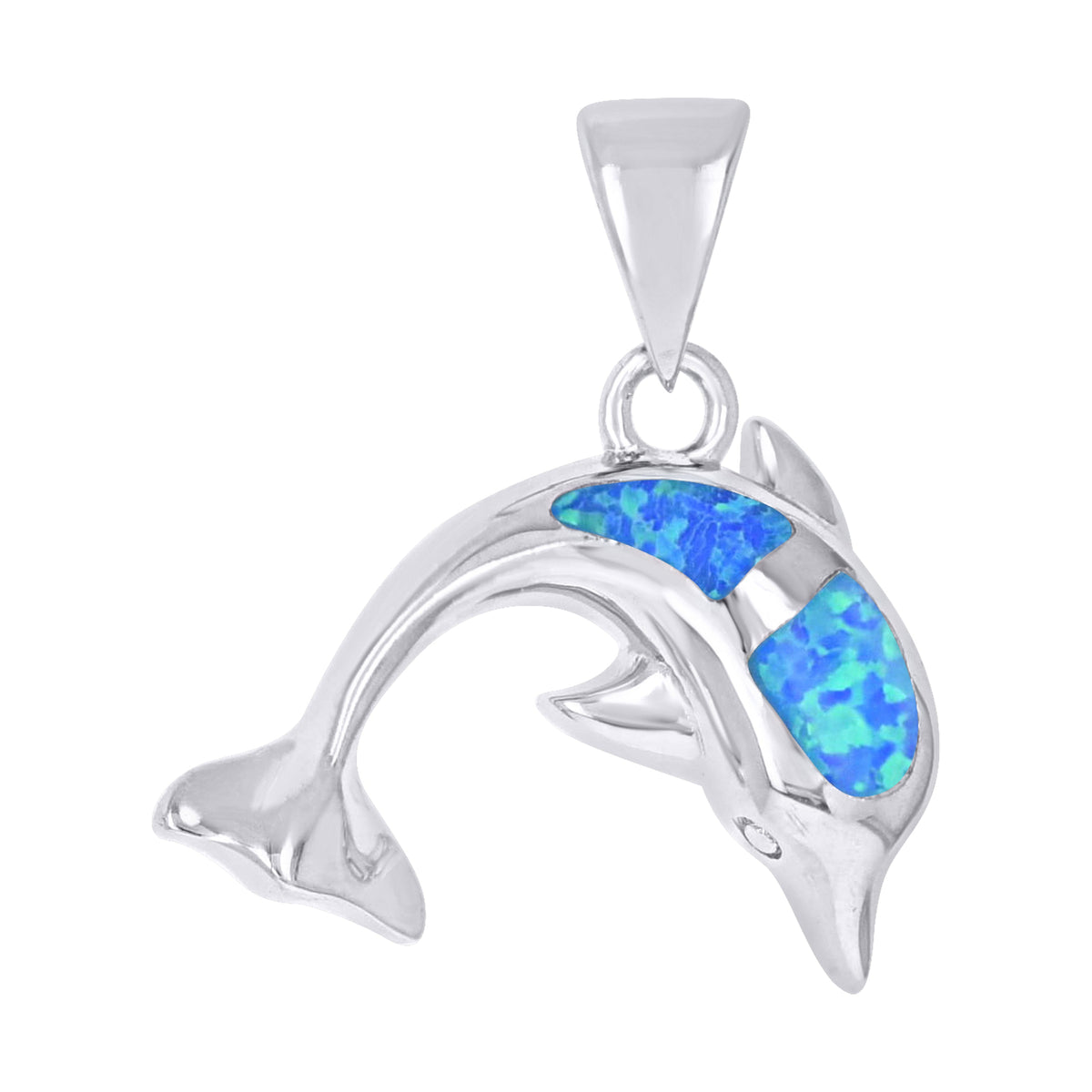 Pendant Delfín con Ópalo (Plata) (Plata 925)